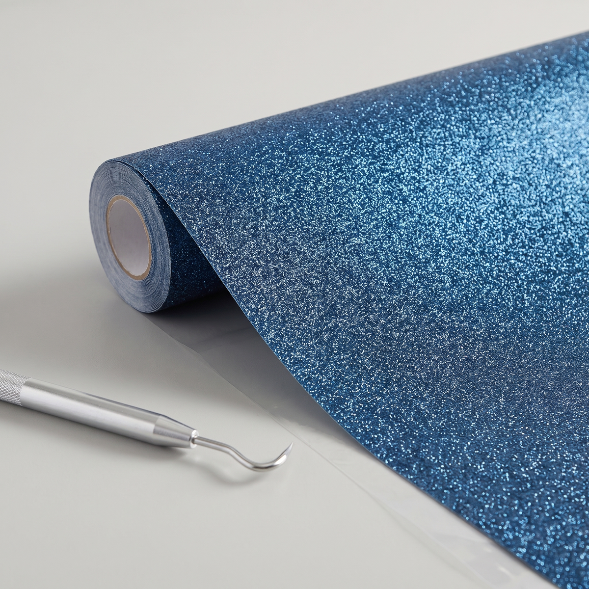 Blue Glitter HTV roll