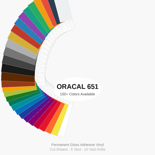Oracal 651 Gloss Permanent Vinyl — Cut Sheet