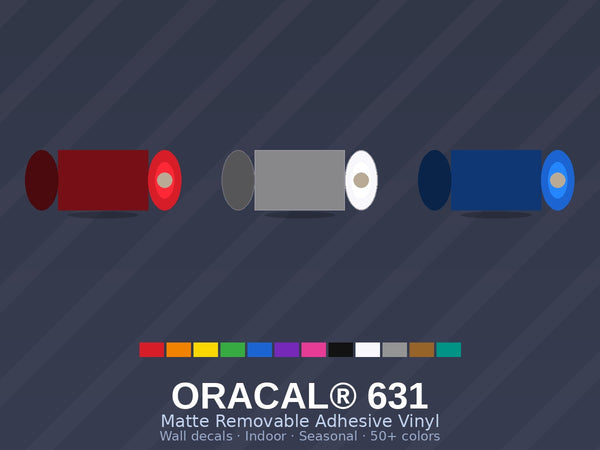 Oracal 631 Matte Removable Vinyl — Cut Sheet