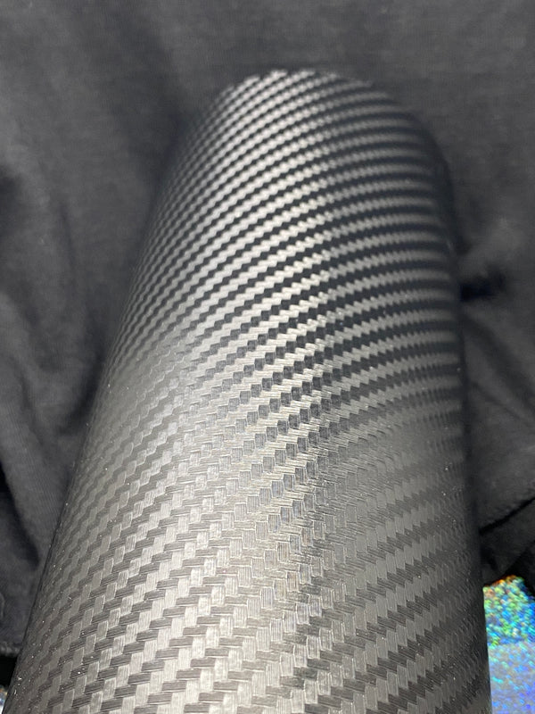Black Carbon Fiber Permanent Adhesive Printed Vinyl