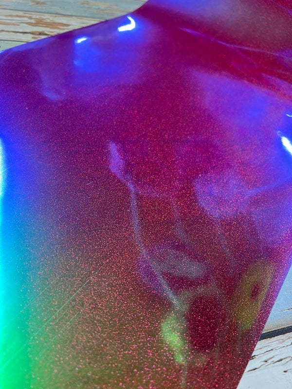 Deco film Red Holographic Glitter HTV