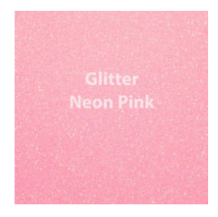 Neon Pink Glitter HTV