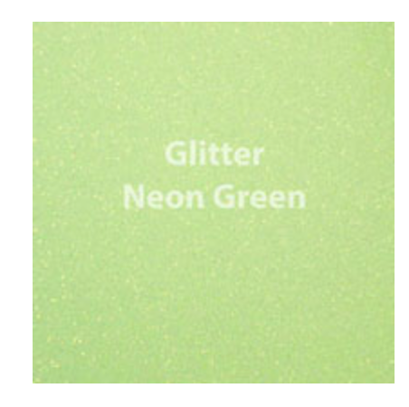 Neon Green Glitter HTV