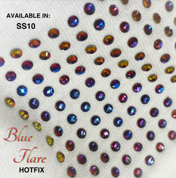 Blue Flare Hot Fix Rhinestones