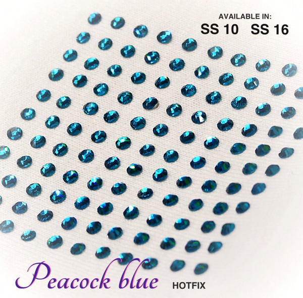 Peacock Blue Hot Fix Rhinestones