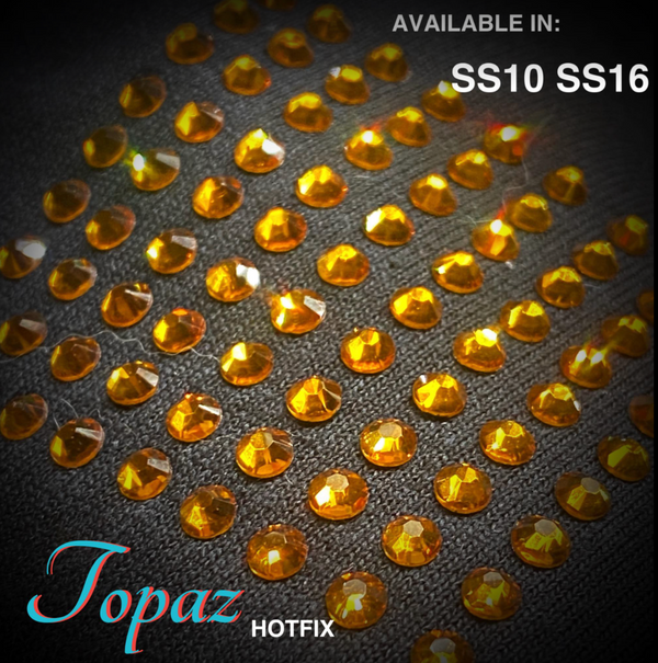 Topaz Hot Fix Rhinestones