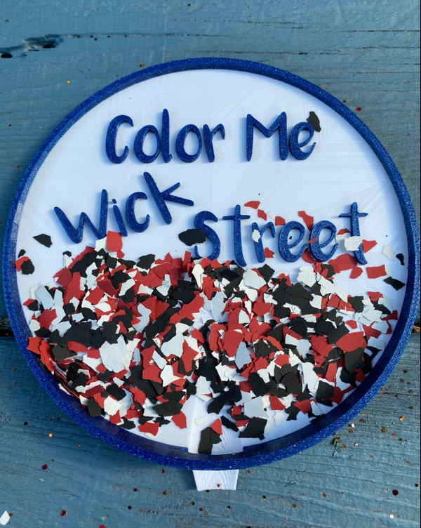 Red, white and black Man Glitter