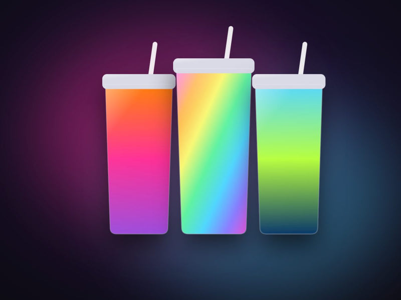 Sublimation tumblers with full-wrap prints