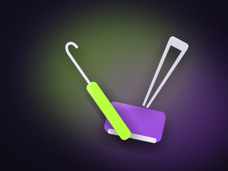 Weeding hook, tweezers and scraper tools