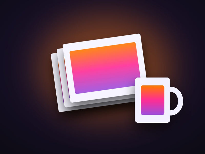 Sublimation supplies — transfer paper and a mug blank