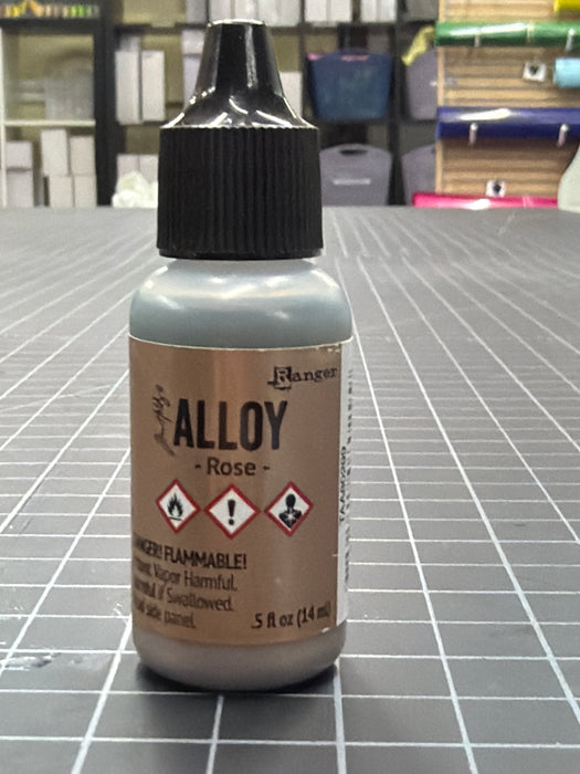 Alcohol Ink Rose Alloy