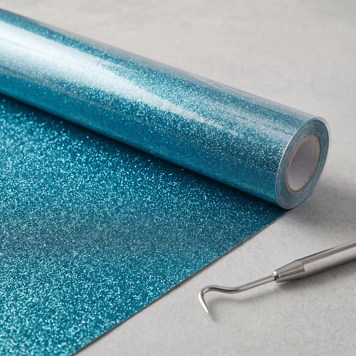 Aqua Glitter HTV roll