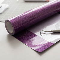 Purple Glitter HTV roll