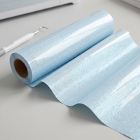 Neon Blue Glitter HTV roll