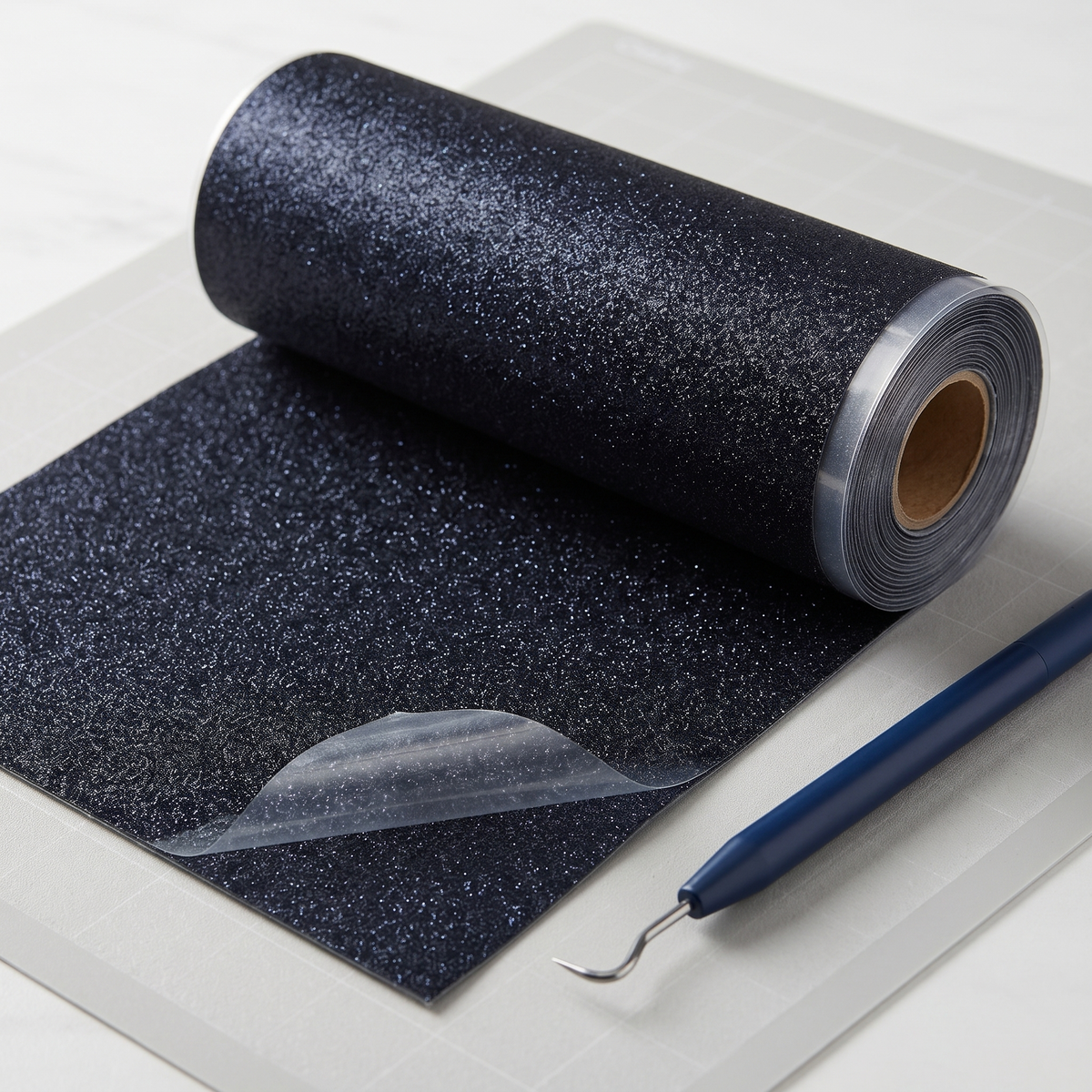 Sapphire Glitter HTV roll