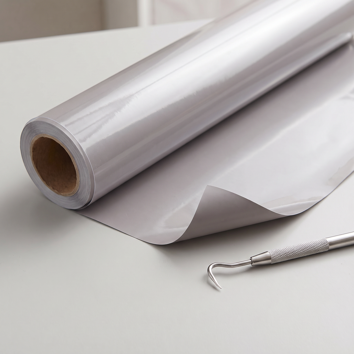 Grey Smooth HTV roll