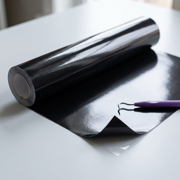 Black Reflective Adhesive Vinyl roll