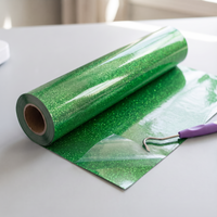 Green Twinkle Reflective HTV roll