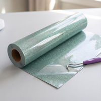 Mint Glitter HTV roll