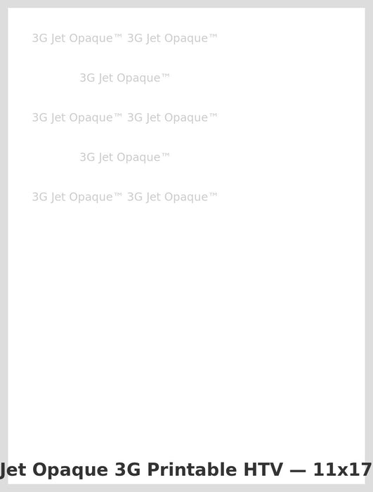Jet Opaque 3G Printable HTV 11x17