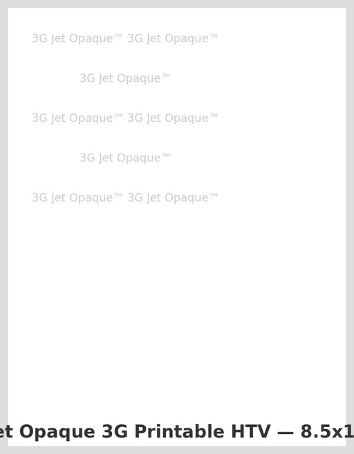 Jet Opaque 3G Printable HTV 8.5x11