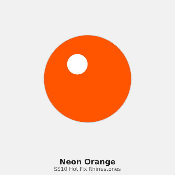 Neon Orange Hot Fix Rhinestones SS10