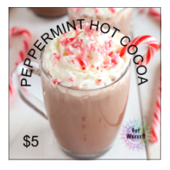Peppermint Hot Cocoa--Got Waxxx Clam Shells Soy Wax Melt for Warmers