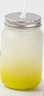 14 oz Glass Mason Jar Sublimation Tumbler with Metal Lid No Handle