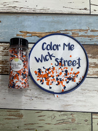 Orange, Navy and White Man Glitter