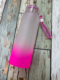 17 oz Glass Ombre Colored Bottle Sublimation Tumbler