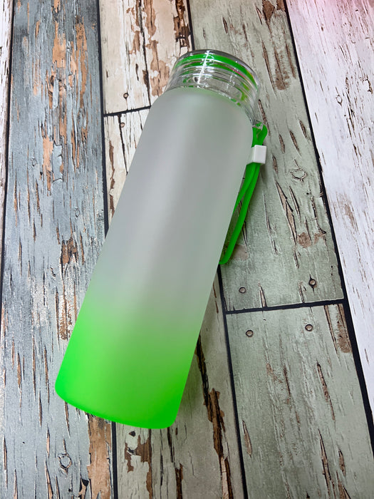 17 oz Glass Ombre Colored Bottle Sublimation Tumbler