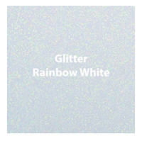 Rainbow White Glitter HTV