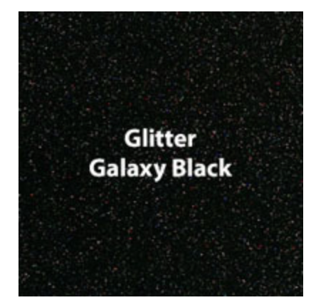Galaxy Black Glitter HTV