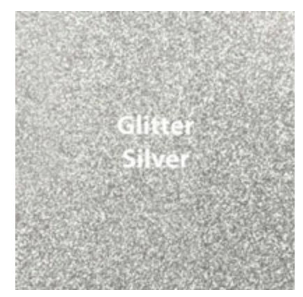 Silver glitter HTV –