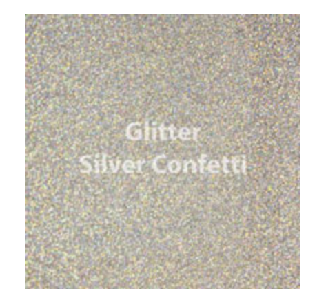 Silver Confetti Glitter HTV