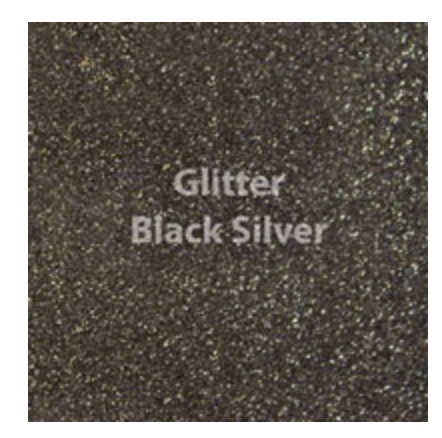 Black Silver Glitter HTV
