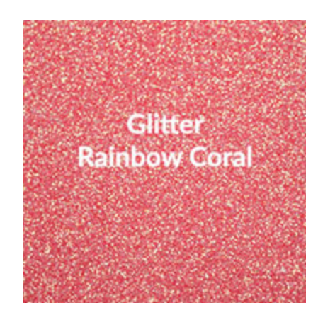 Rainbow Coral Glitter HTV