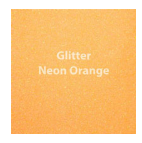 Neon Orange Glitter HTV