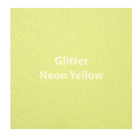 Neon Yellow Glitter HTV