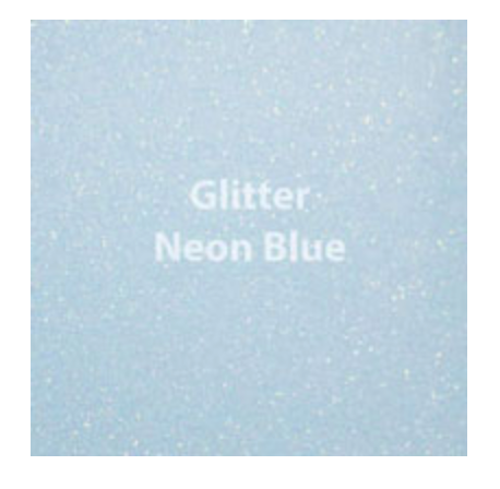 Neon Blue Glitter HTV