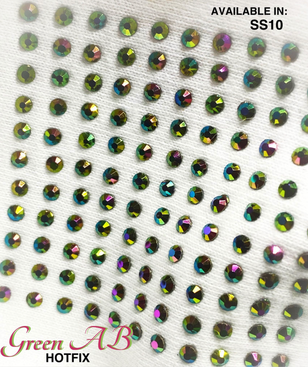 Green AB Hot Fix Rhinestones