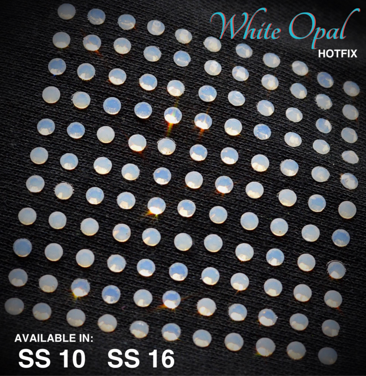 White Opal Hot Fix Rhinestones