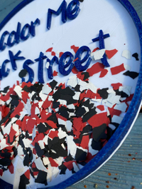 Red, white and black Man Glitter