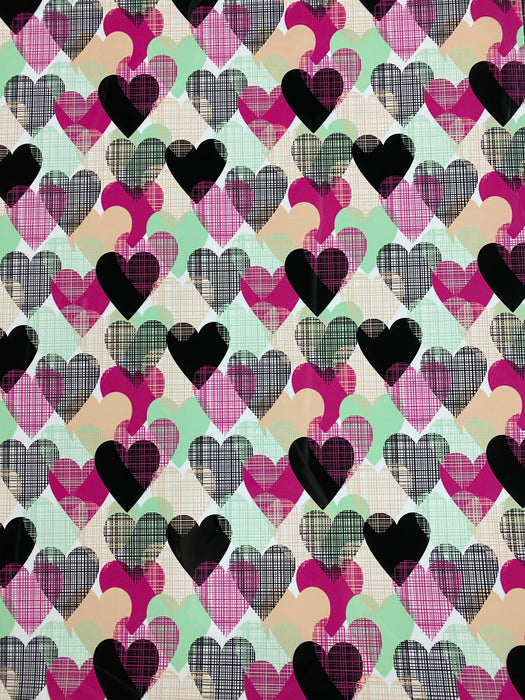 Multicolor Hearts Printed HTV